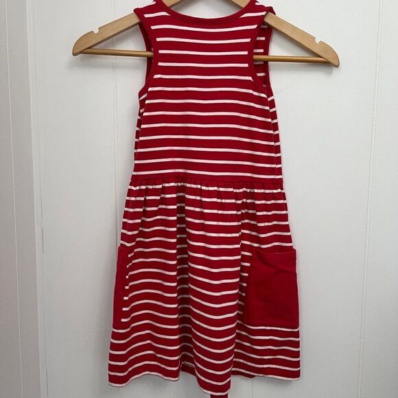 Red and White Striped Kids Dress - Picture 4 of 4